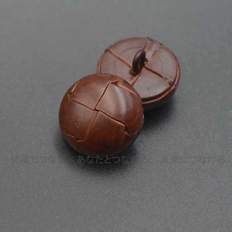 

Leather Buckle, Imported Leather Thread Foot Button, Copper Foot, Hand-woven, High-end Retro Coat Buckle, Pressing Wire Buckle 2