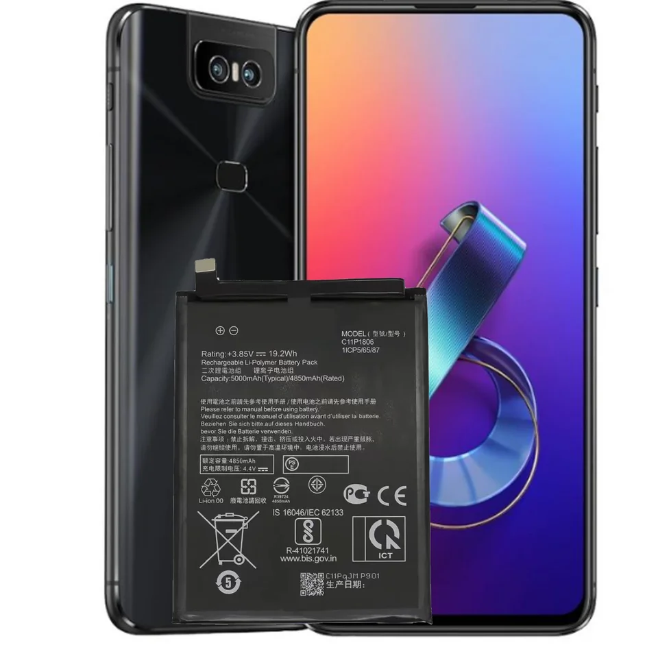 Batería C11P1806 para ASUS ZenFone 6 ZF6 ZS630KL I01WD pieza de reparación de alta capacidad 6
