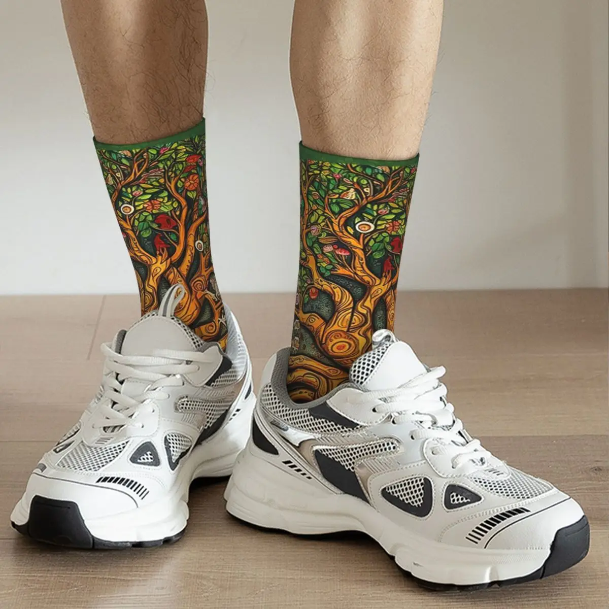 Colorful Tree Of Life Yggdrasil Socks Harajuku High Quality Stockings All Season Long Socks for Unisex Valentine's Day Gifts