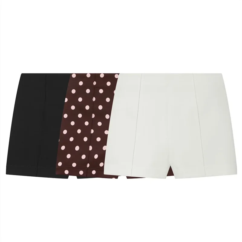 Withered Fashionable Commuting Versatile High Waisted Polka Dot Casual Shorts