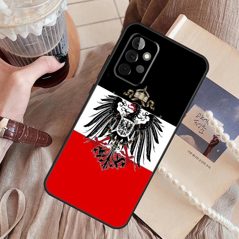 German Empire Flag Cover Back Case For Samsung Galaxy A54 A34 A24 A14 A12 A22 A32 A52 A51 A71 A13 A23 A33 A53