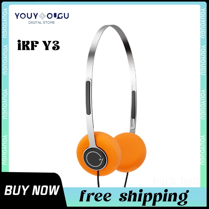 Ikf Y3 Retro Wireless Bluetooth Headphone Light Weight Take Pictures Koss Style Headset Anc Hifi Metal Comfortable Wear Headsets