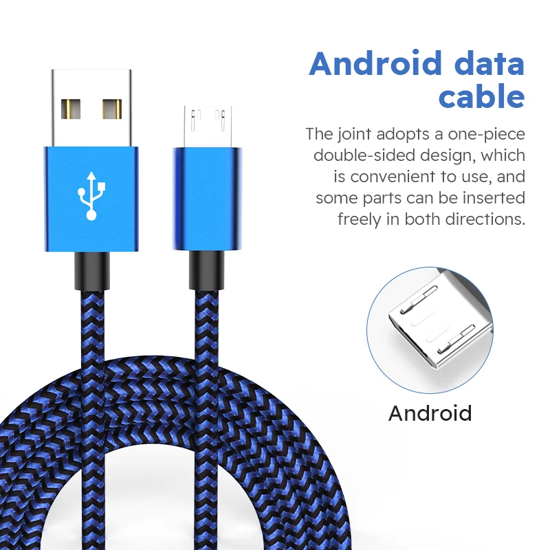 

3A 3M Micro USB Cable Fast Charging For Samsung Xiaomi Huawei Realme OPPO Android Mobile Phone USB Data Wire Cord