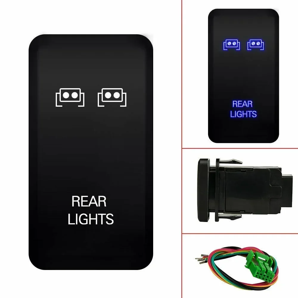 

Blue Push-Button Switch for Car Rear Light For Toyota Hiace FJ Cruiser Tacoma 4Runner Hilux REAR LIGHTS Push Switch NEW