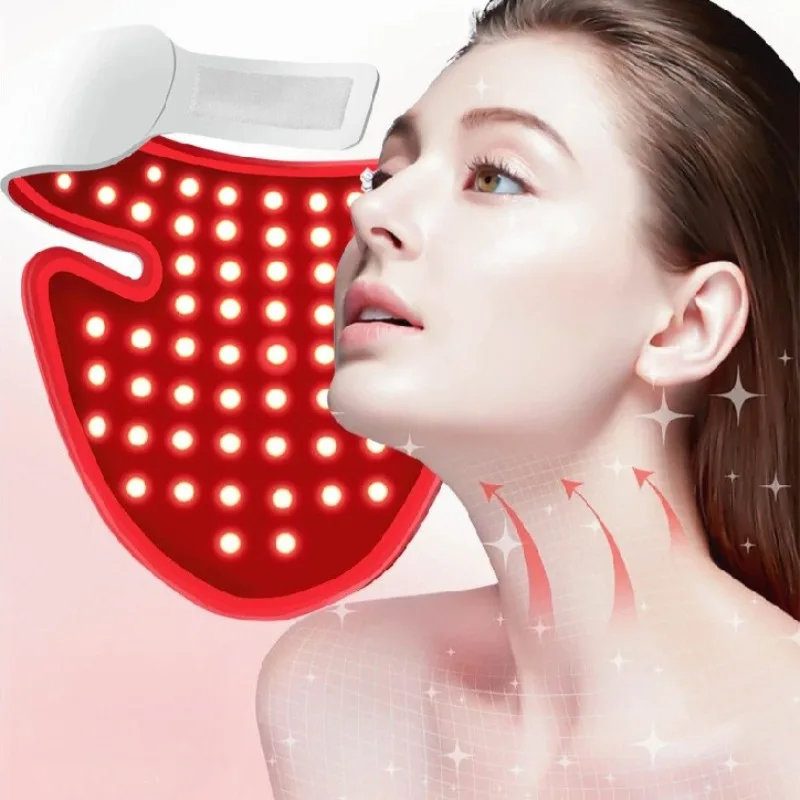 Siliconen nekrimpel Huidverzorgingsapparaten Huidverstrakking LED-nekmasker Hals Roodlichttherapieapparaat Esthetiek Gezichtsbehandelingsapparatuur