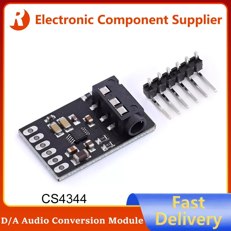 

5Pcs CS4344 D/A Audio Converter Digital to Analog Converter Board Stereo Audio Module Conversion Module with I2S Interface CS434