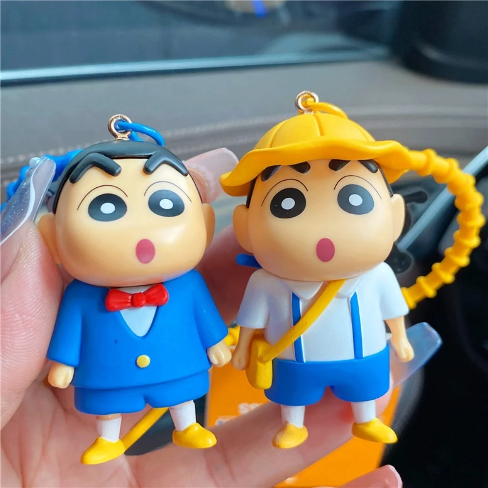 Crayon Shin Chan Anime Keychain Multiple Styles PVC Character Pendant with Soft Loop Strap for Tote Bag Handbag Display Gift view 4