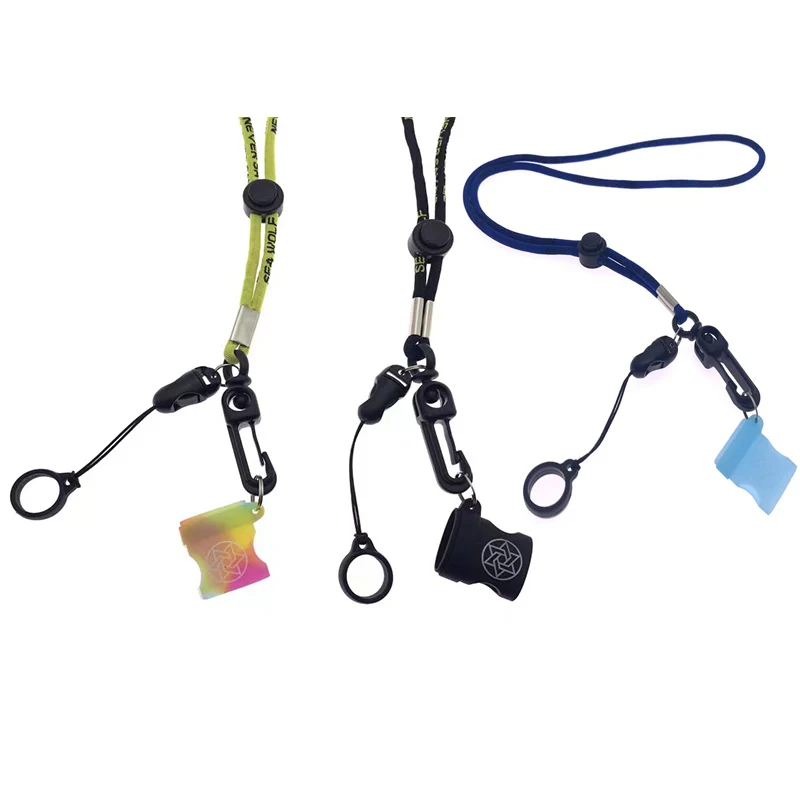 1 Set DIY Lanyard Sling Non-slip Hanging Ring Anti-drop Rope Band Silicone Rubber Ring