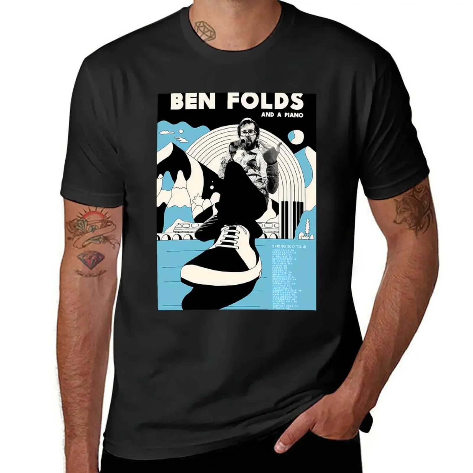 Ben Folds Spring 2017 T-Shirt plain boys animal print Short sleeve tee tshirts for men