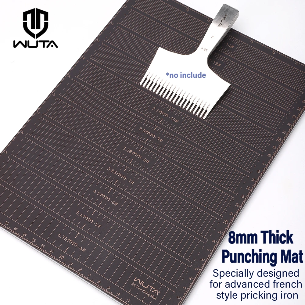 

WUTA Professional 8mm Thicken Leather Punch Mat A4 / A5 Tools Cutting Mat, Punching Board,DIY Engraving Pad, Carving Knife Table
