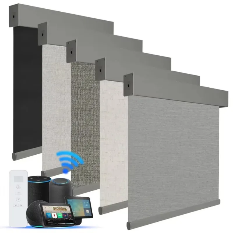 

Indoor electric shading horizontal automatic intelligent roller shutter