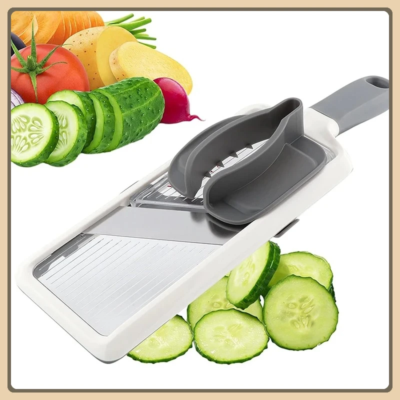 

Hot-selling multifunctional handheld mandoline slicer with adjustable stainless steel blades vegetable chopper and cheese grater