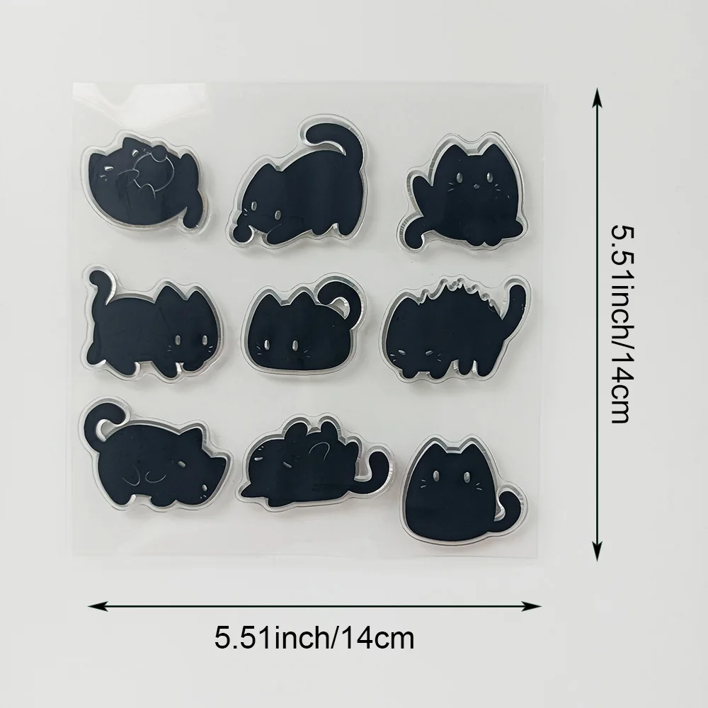 Clear Silicone Seal Craft para Scrapbooking DIY, Happy Birthday, Cat, Card Making, Álbum selo decorativo, Artesanato