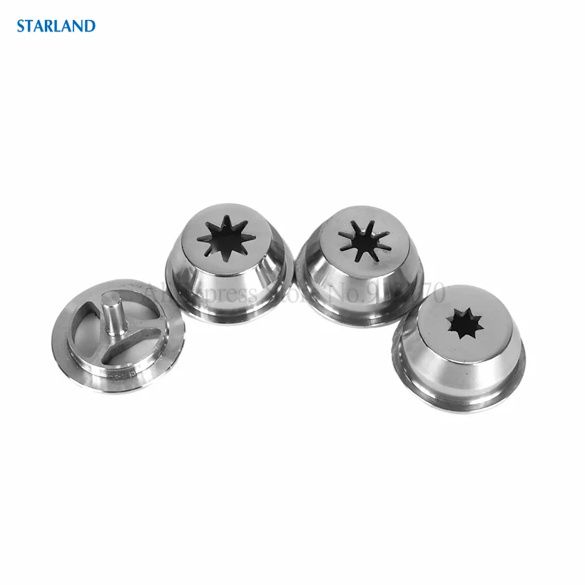 Four Churros Molding Caps Nozzles Lid Spare Parts Of Churro Filling Machine Fitting Spanish Churros Maker Accessories