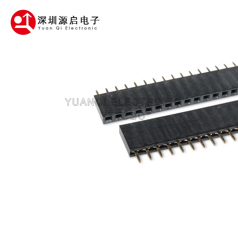 Piezas hembra de una sola fila, Conector de cabezal hembra de 100 MM, 2P, 3P, 4P, 5P, 6P, 7P, 8P, 9P, 10P, 11P, 12P, 13P, 14P, 15P-40Pin, 2,54