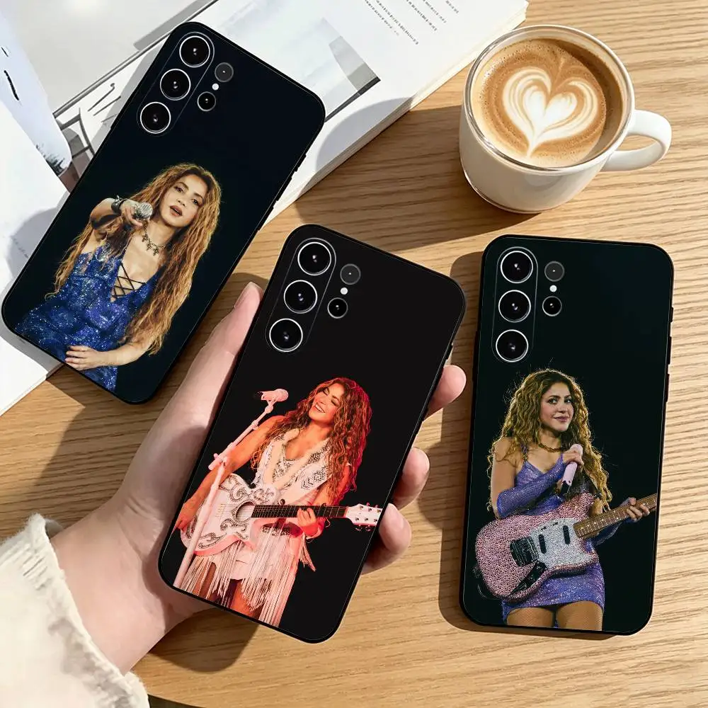 S-Shakira Dai Dai P-Pop  Phone Case Black Silicone Soft For Samsung S25,S24,S21,S22,S23,S30,Ultra,S20,Plus,Fe,Lite Gift