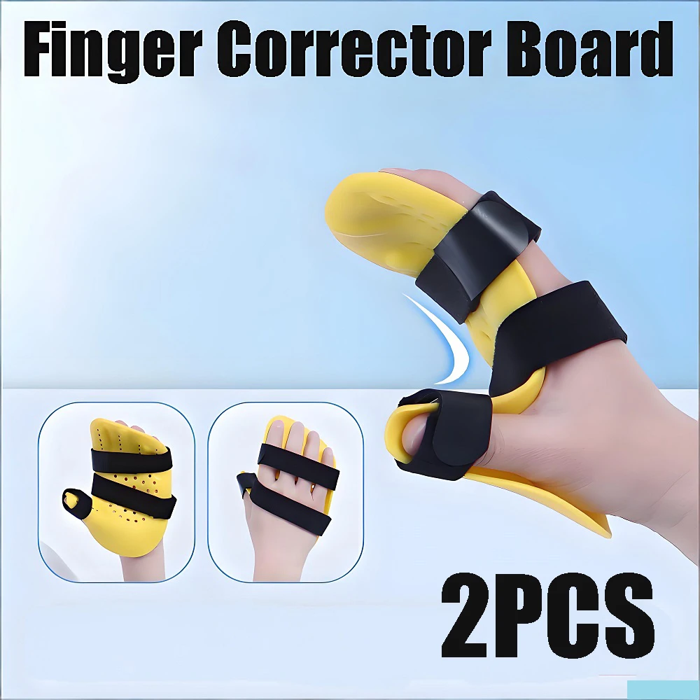 2PCS Hand Finger Orthotic Splint Wrist Orthotics for Finger Training for Stroke Hemiplegia Rehabilitation Finger Training Board