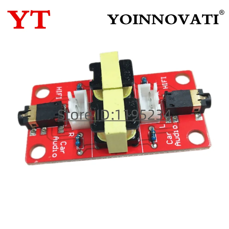 3.5mm Audio Socket Audio Noise Common Ground Converter Noise Isolator Module AUX Anti-interference Passive Isolated Power Supply