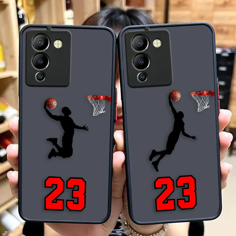 Matte Phone Case for infinix NOTE 30 12 G96 11 10 8I 8 7 SMART 4 SPARK 8 8P 5 6 PRO Case Funda Shell Funny Basketball Slam Dunk