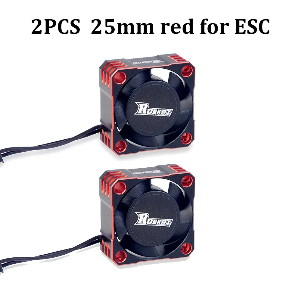 2PCS OVERTREFFEN HOBBY Koelventilator 25/30/35/40/50mm Raket Warmteafvoer Fans Metalen Motor Fan Cover voor Borstelloze Motor RC AUTO