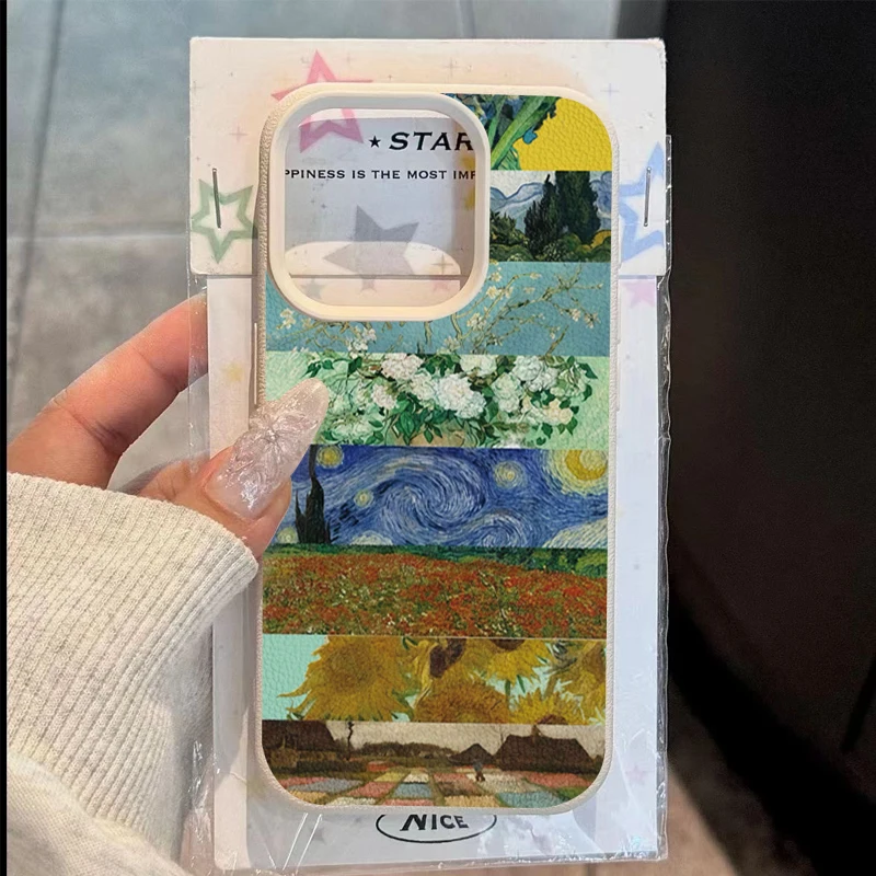 Van Gogh Classic Painting Collage Pattern Phone Case for IPhone 17 16 15 14 13 12 11 Pro Max Air XR X XS 16 Plus 16E Soft Cover