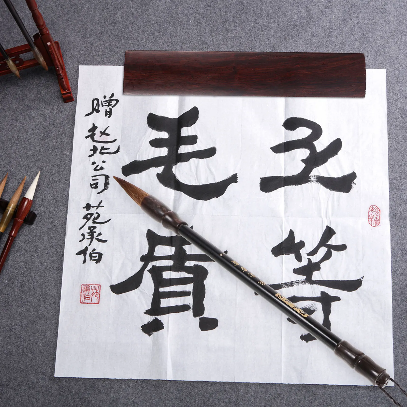 1 pçs caneta pincel de caligrafia chinesa grande punho de madeira tradicional adequado para caligrafia de tinta pintura ferramenta de desenho