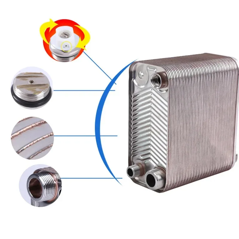 120 Plates Plate Heat Exchanger Water Beer Wort Chiller Cooler 304 Stainless Steel for Home Brewing Beer