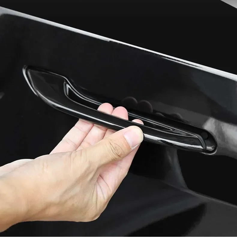 Maniglie per porte per Tesla Model 3 Y Maniglia antigelo Adesivi Patch Cover Modifica auto Maniglia per porta antigelo ABS 4 pezzi 2017-2024