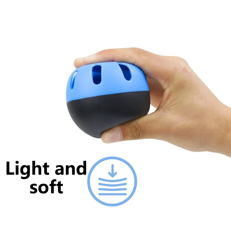 

Набор из 5 бейсбольных тренировочных мячей 74 мм, супермягкие, для использования в помещении и на улице, вспомогательные мячи из ЭВА с полыми отверстиями, черные и синие (дубликаты)