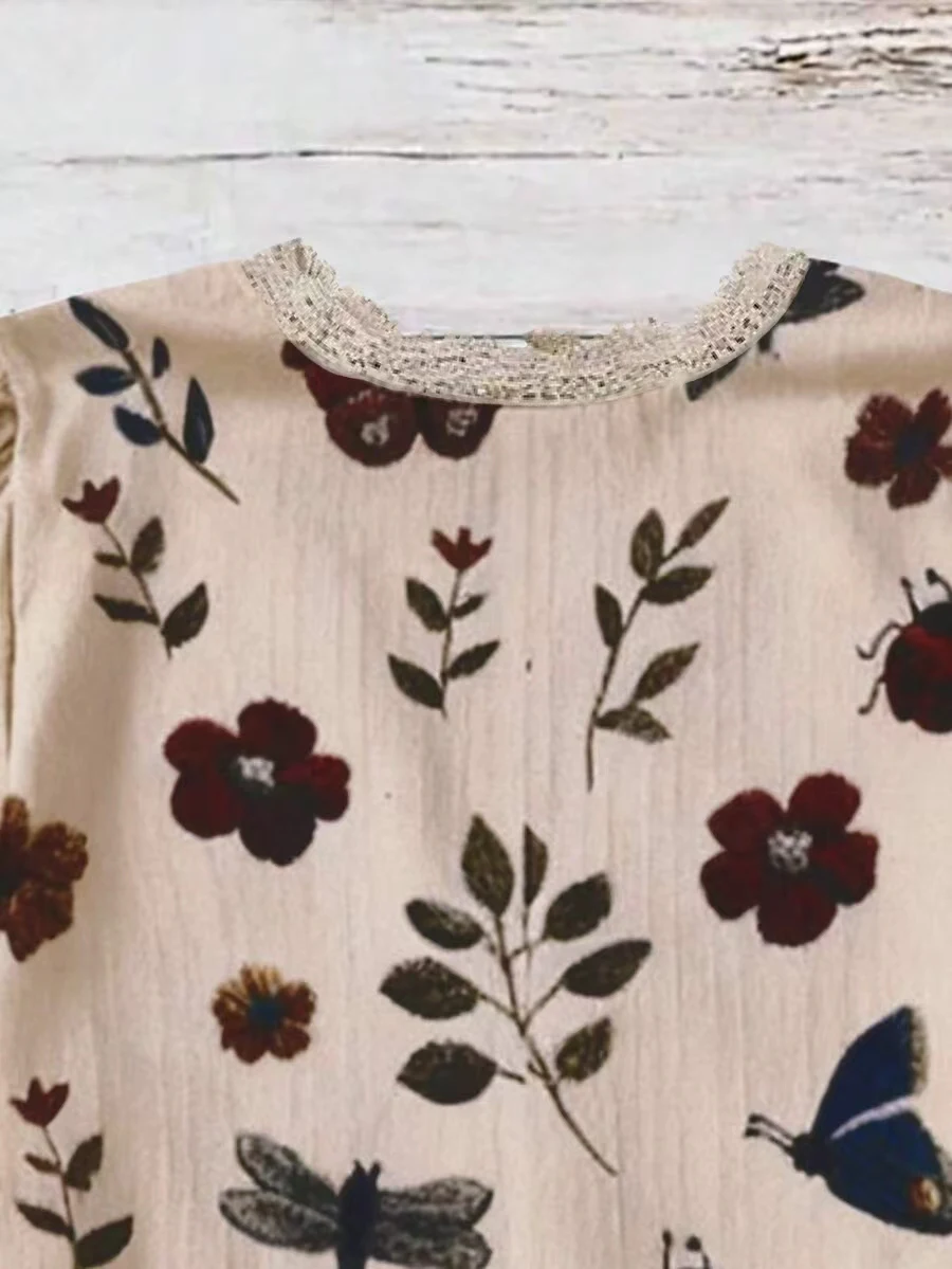 Vivi Plus-Size Damska Koszula z Nadrukiem, Elegancka i Modna Bluzka na Co Dzień