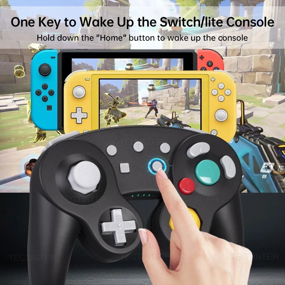 دعم وحدة تحكم Gamecube Bluetooth المتوافقة مع لوحة ألعاب Nintendo Switch 2 لعصا التحكم Steam/Android/PC مع وظيفة Turbo