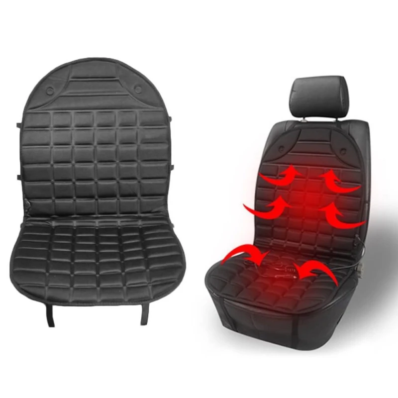 Calentador eléctrico de asiento de coche, almohadilla calefactora de 12V para invierno, accesorios para coche