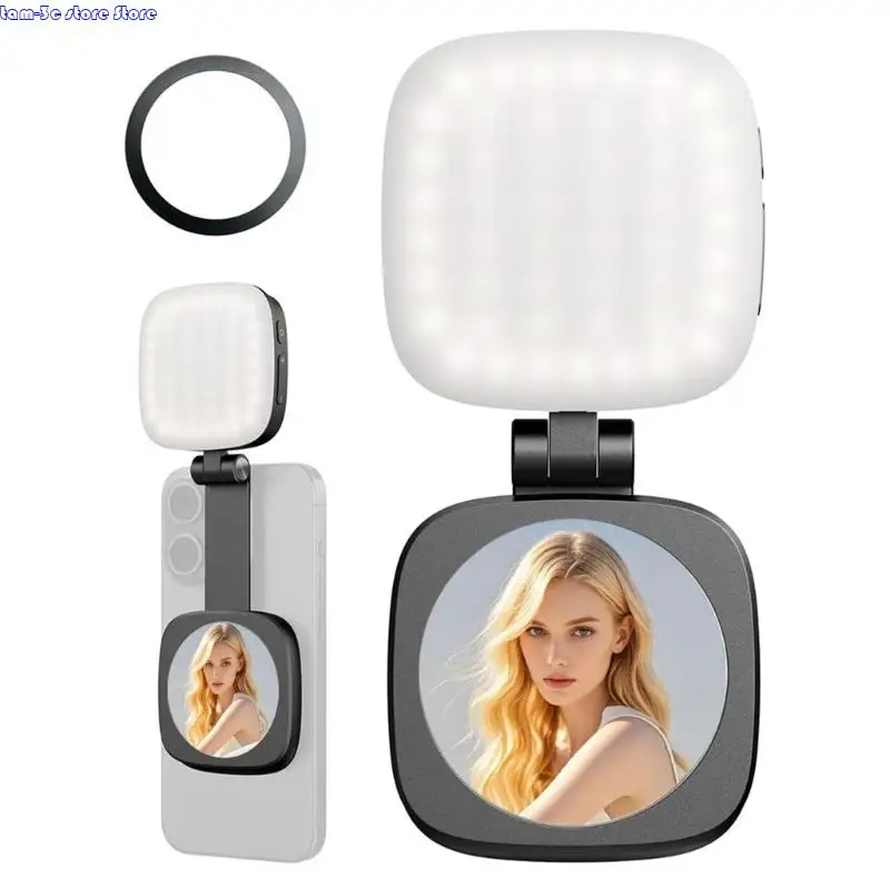 Selfie Light for Phone 16 15 14 13 Rotating Phone Fill Light for Makeup Photography Recording Video Conference