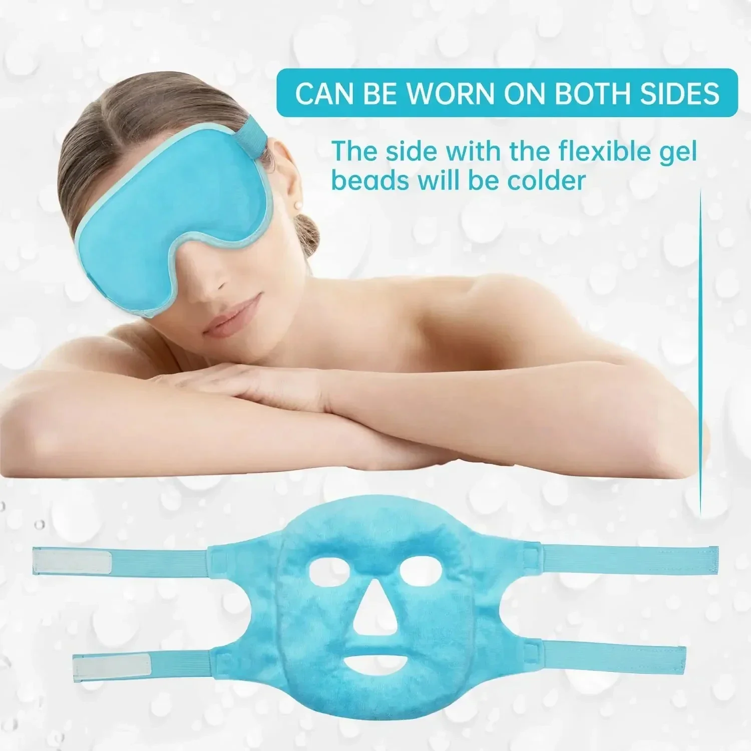 Face Ice Pack & Silicone Face Mask Cover Ice Face Mask Hot Cold Eye Compress Skin Care Set for Women Beauty Spa Essentials Gifts