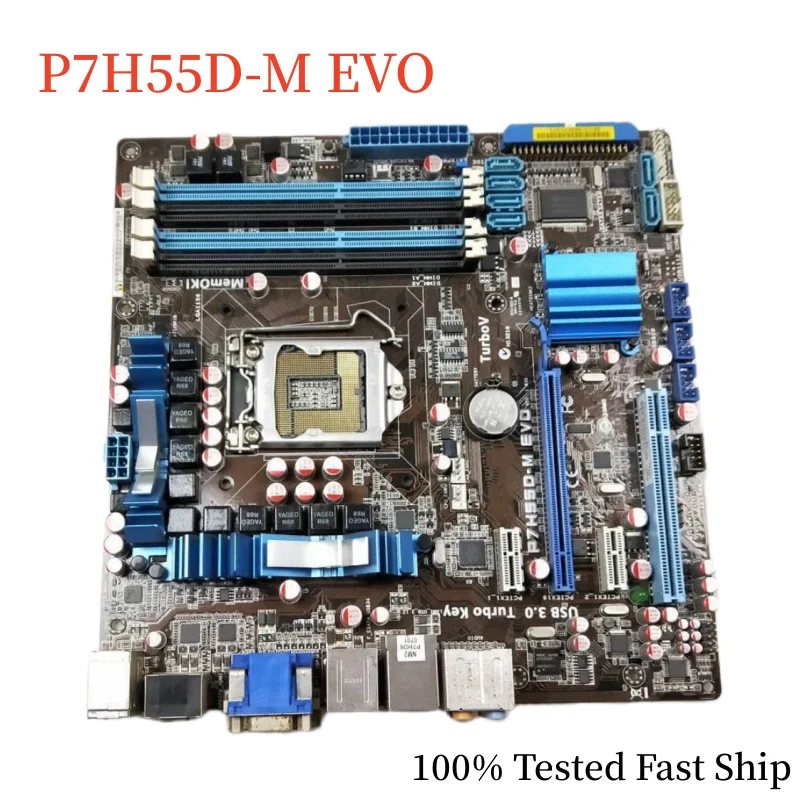 

For ASUS P7H55D-M EVO Motherboard H55 16GB LGA 1156 DDR3 uATX Mainboard 100% Tested Fast Ship