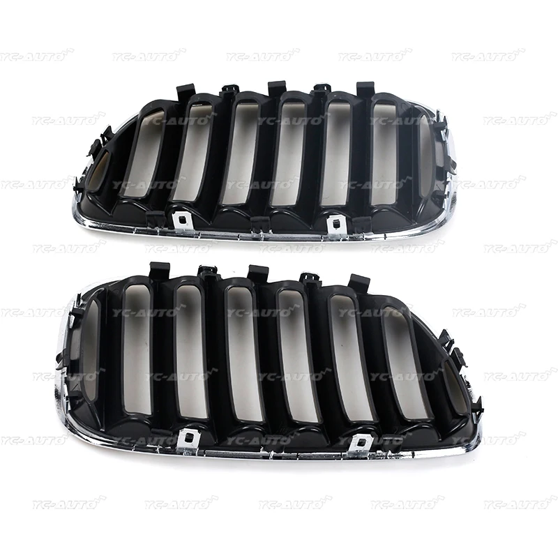 Grille de pare-chocs noire chromée pour capot avant, BMW X5, E53, 2000, 2001, 2002, 2003, 2004, 2005, 2006, 51137113733, 51137113734