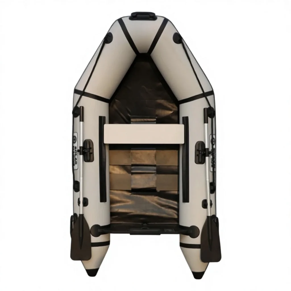Heat Weld Process Solar Marine 0.9mm PVC 7.5 Ft Inflatable Speed Boat 2 Person Fishing Transom China