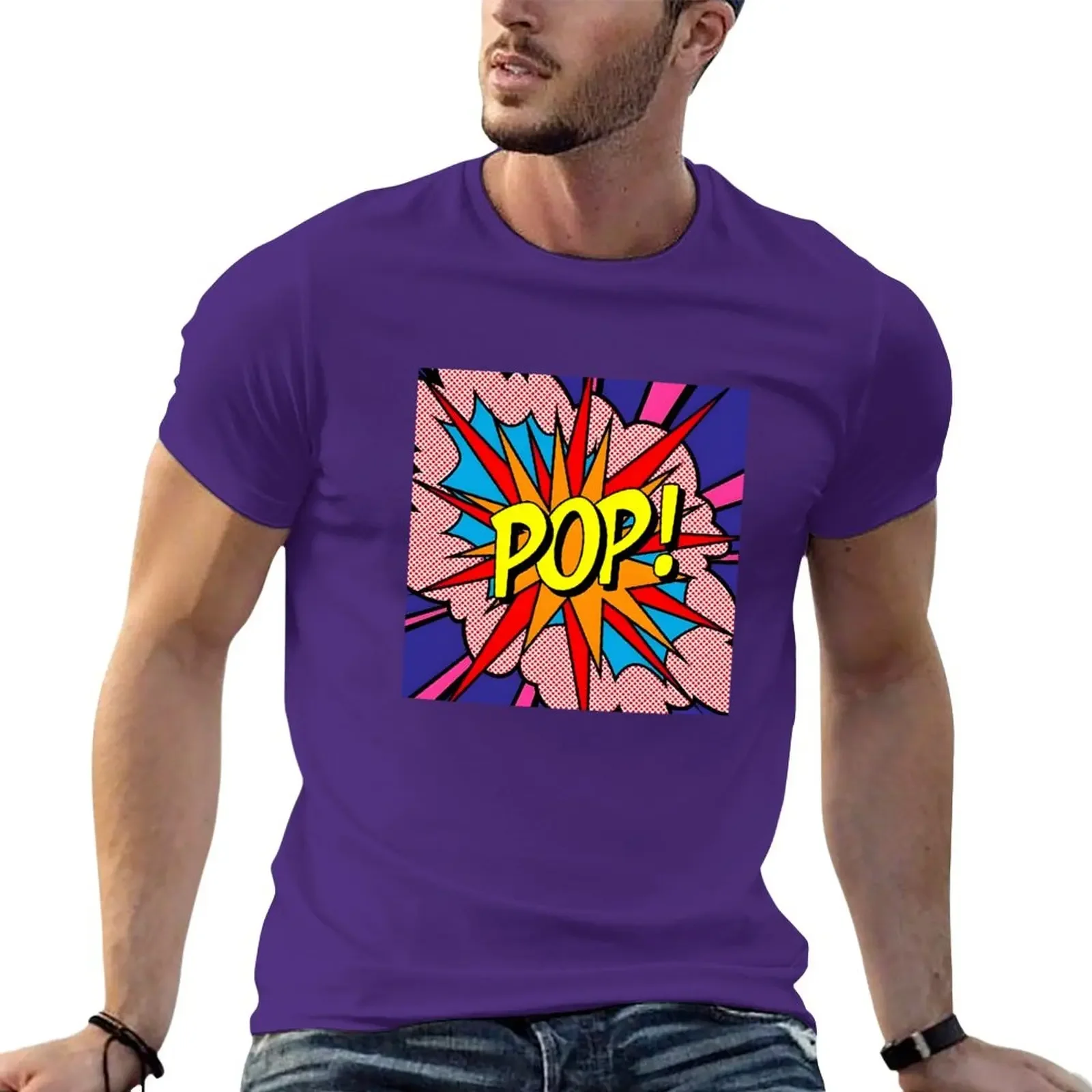 New Roy Lichtenstein Pop Art T-Shirt summer clothes T-shirt for a boy summer tops t shirt men