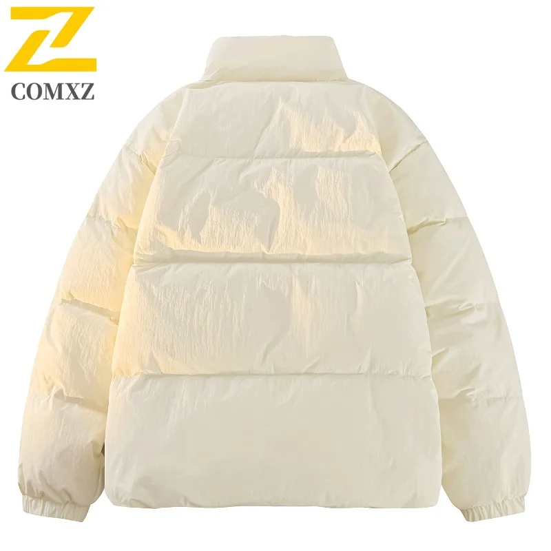 COMXZ جودة عالية الوقوف طوق الرجال أسفل سترة المشي لمسافات طويلة تسلق الرياح سترة معطف الحضرية الشارع الخفيفة جواكت شتوية #4
