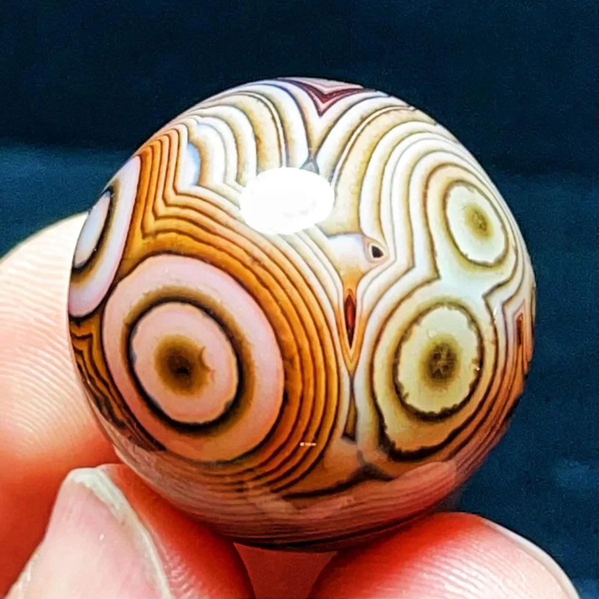 Banded Pattern Banded Agate Palm Stone, Polished Tumbled, Multi Color, Terrarium Decor, Natural Stone, Crystal Collection