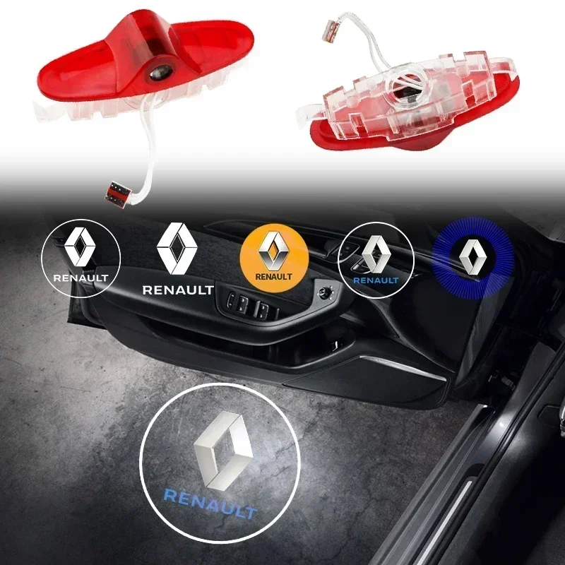 

2pcs/set Car Led Logo Door Light Laser Projector Ghost lamp Welcome Light For Renault Koleos Laguna Magane Latitude Talisman
