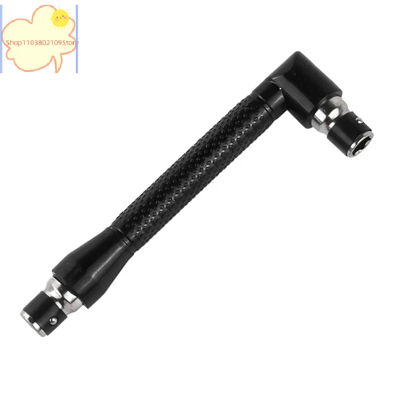 【HT】L Type 1/4 Hexagon Screwdriver Bit 90 Degree Double End Handle Black 6.35mm Wrench Tool For Matching Bits Set