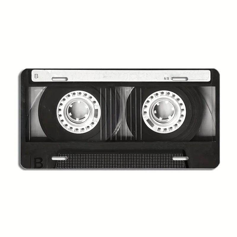 Plaque en aluminium plate 2D rétro « Face B de la cassette audio » pour les amateurs de musique, décoration de voiture et murale, studio, bar, garage