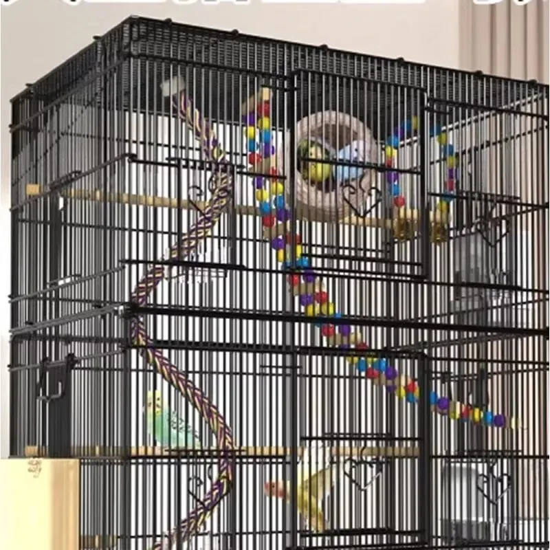 Professional Breeding Bird Accessories Simple Wrought Iron Bird Cages Large Luxury Parrot Cage  Oversized Breeding Bird House