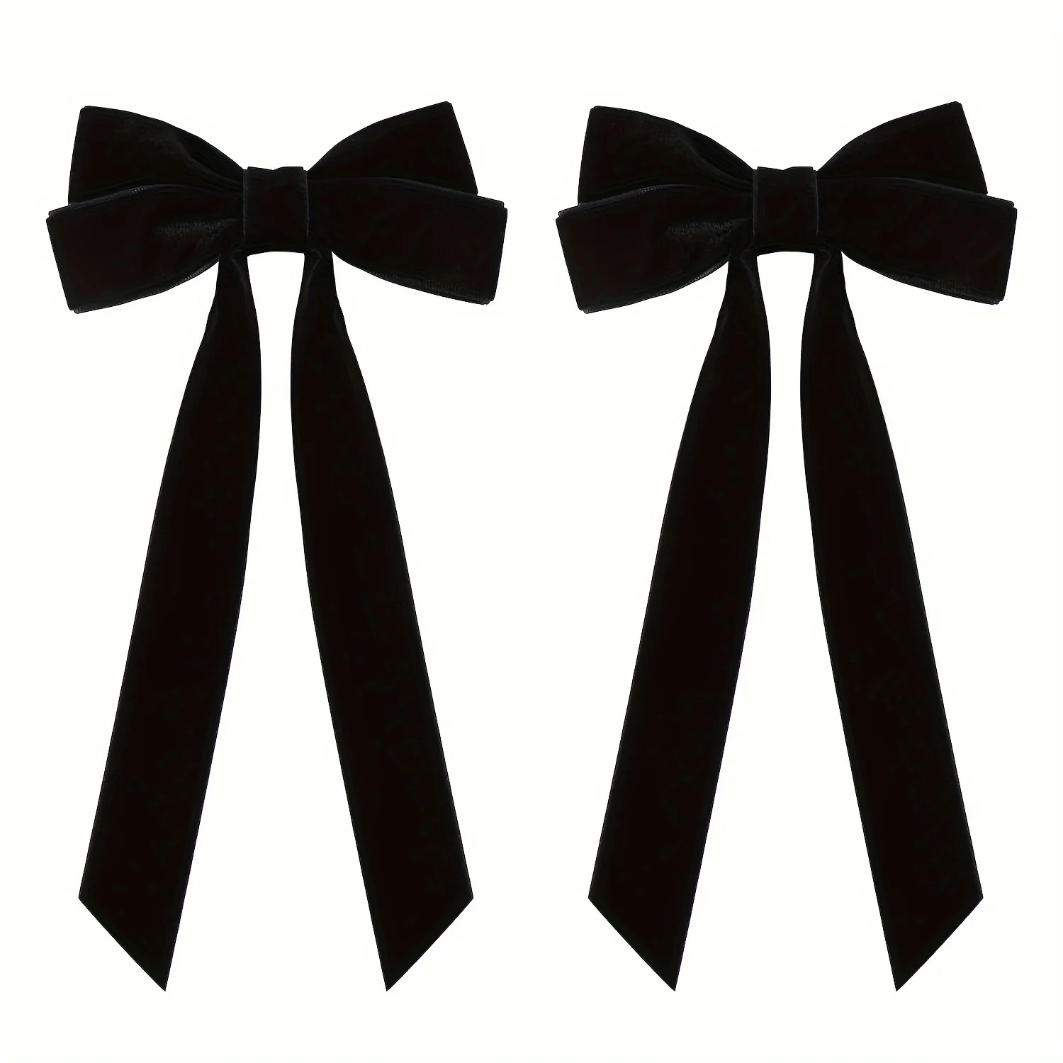 2 Lazos de Terciopelo para el Cabello, Clips Grandes de Cinta Roja para el Cabello, Accesorios para el Cabello para Mujer