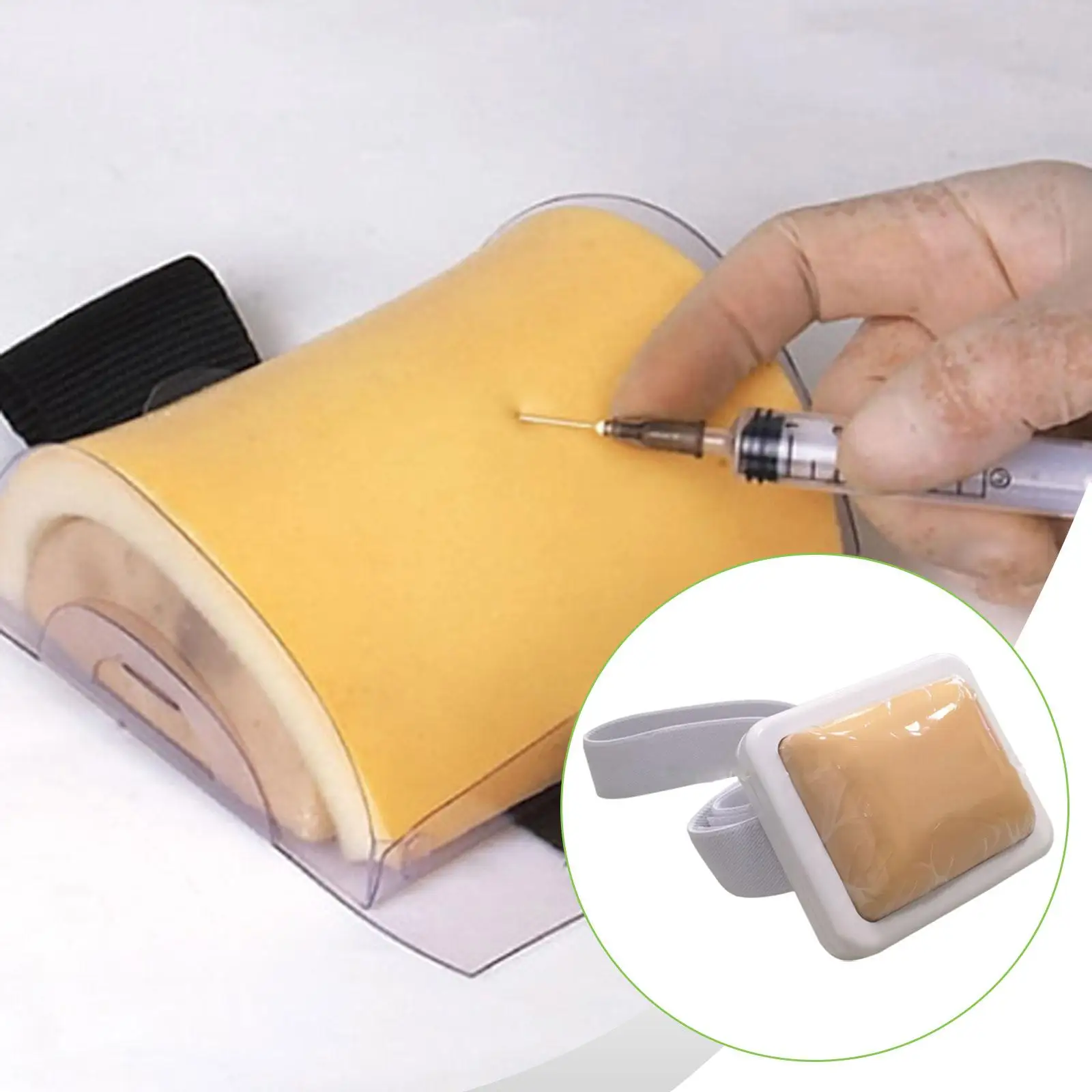 Intramuscular Injection Practice Pad with Elastic Strap Soft Skin Model for Medical Education