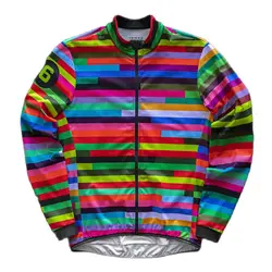 Winter/Spring Cycling Windbreaker Bicycle Color Stripe Long Sleeve Windproof Waterproof Jacket Uv Jerseys Bike Clothing