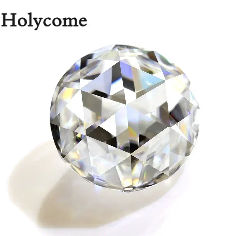 Holycome Round Shape Double Side Rose Cut 3.0-15.0mm D VVS1  Certificate Wholesale Moissanite Diamond Test Positive DIY Charm