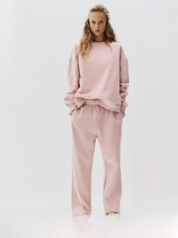 

Женская толстовка H&M: Модный тренд весны, теплая, мягкая, оверсайз, в американском стиле, удобная, из смесового хлопка и полиэстера