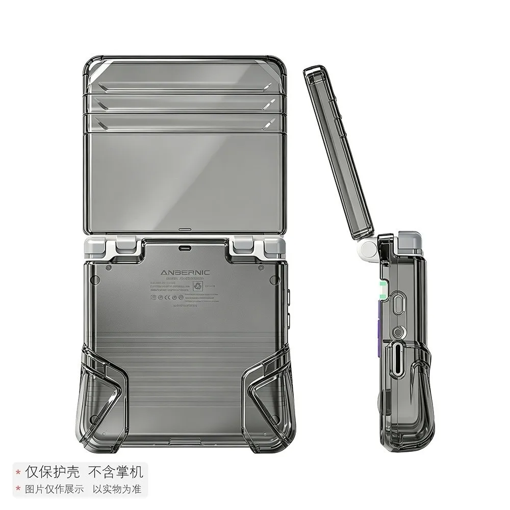 TPU Game Console Case Translucent Black Precise Cutouts Protective Console Shell Form-Fitted Structure Full-Edge Protection